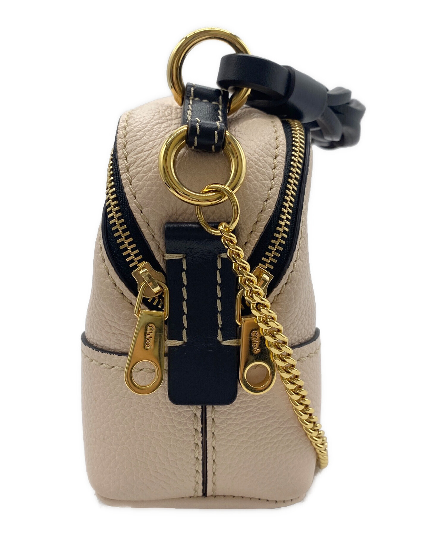 中古・古着通販】Chloe (クロエ) チェーンショルダーバッグ ベージュ 