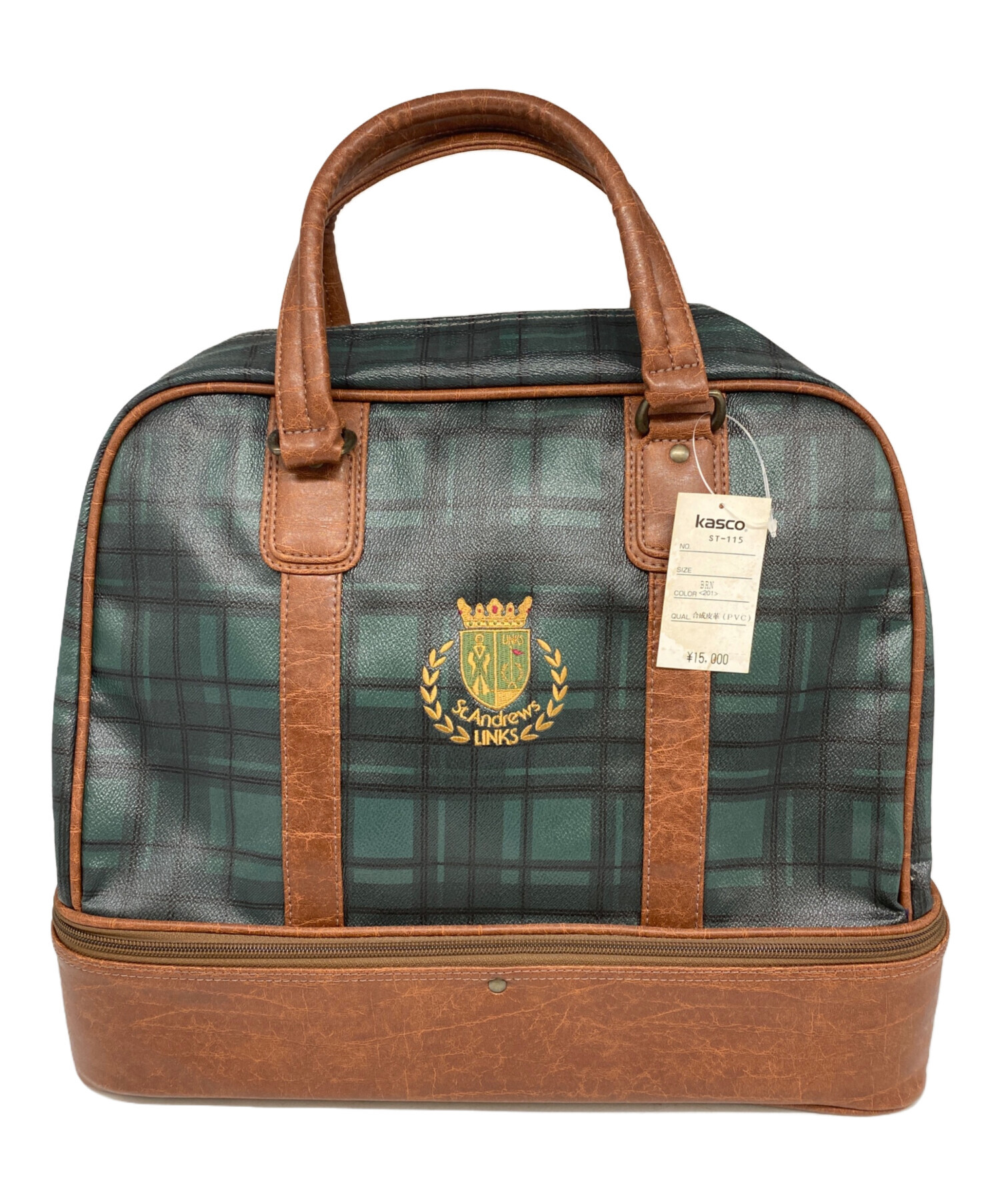 中古・古着通販】kasco (キャスコ) ボストンバッグ ブラウン×グリーン