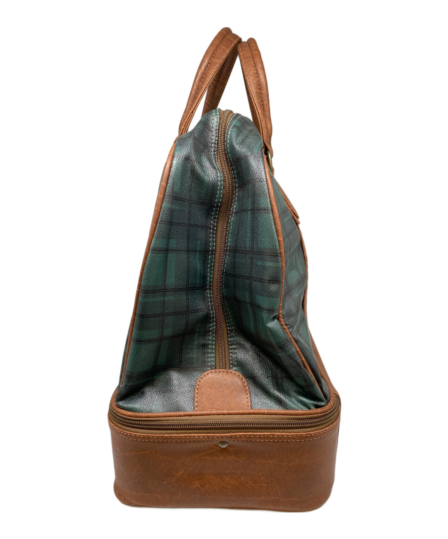 中古・古着通販】kasco (キャスコ) ボストンバッグ ブラウン×グリーン