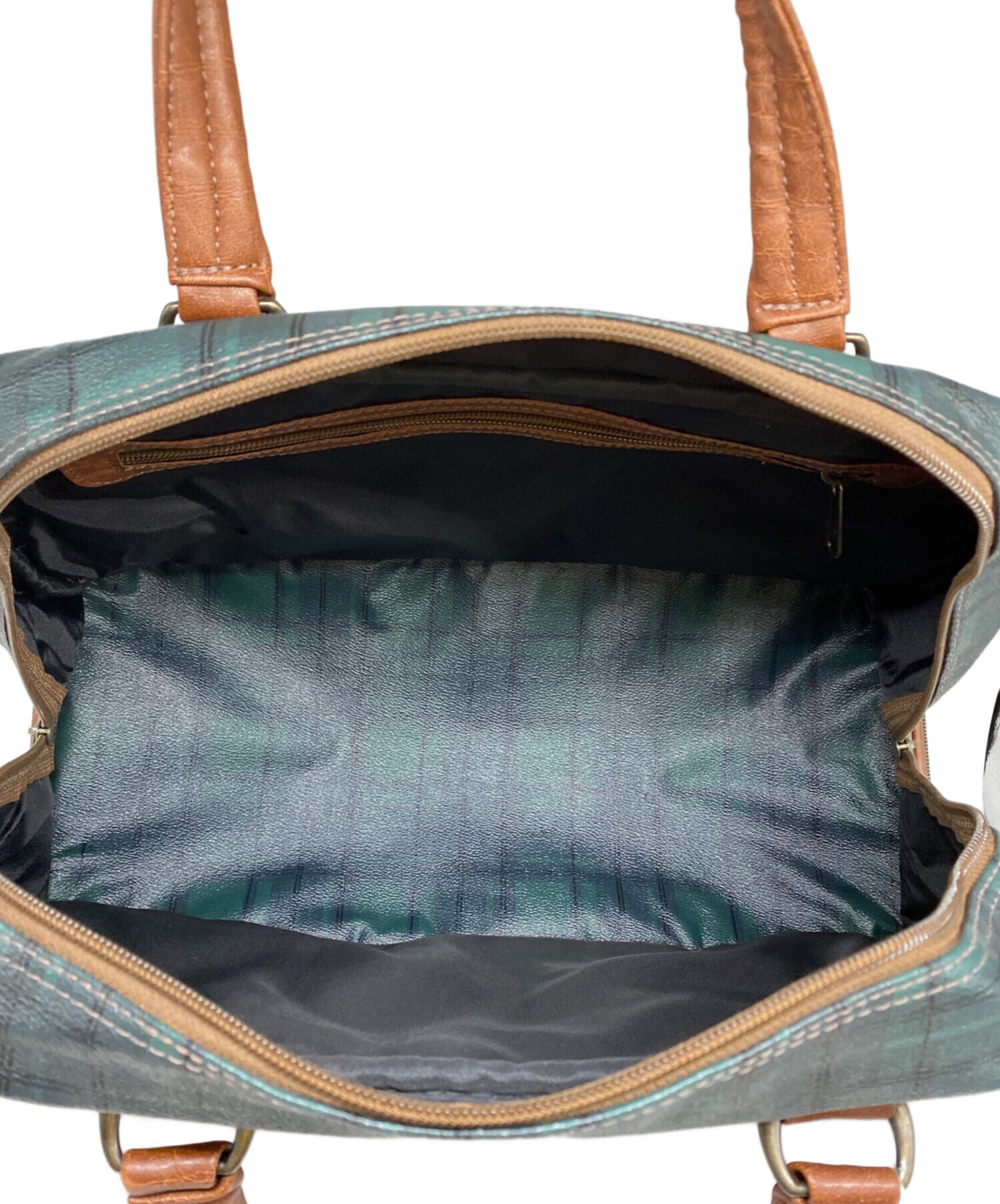 中古・古着通販】kasco (キャスコ) ボストンバッグ ブラウン×グリーン