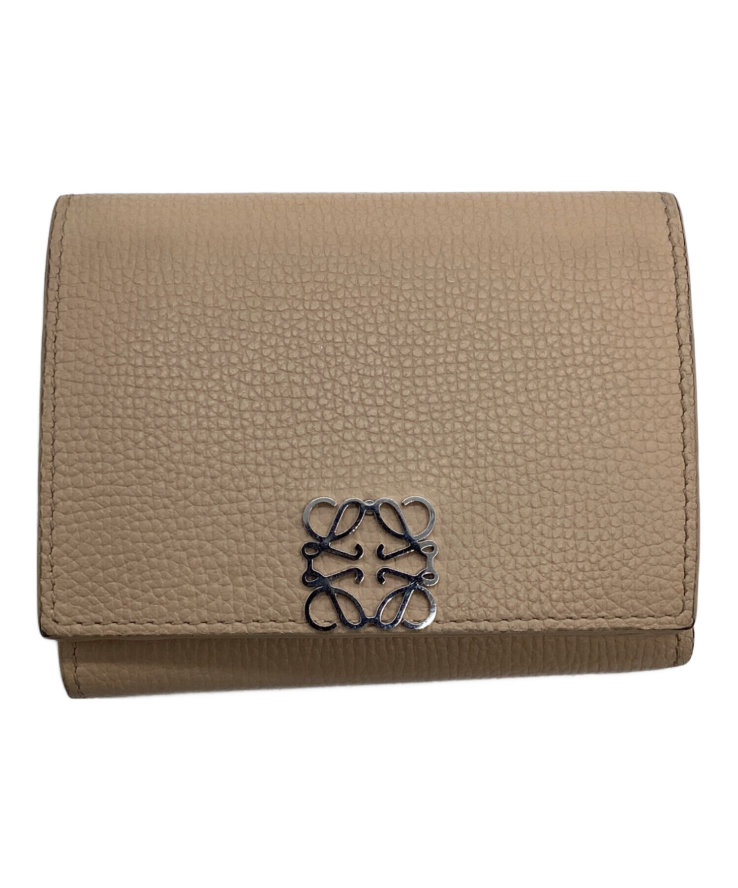 中古・古着通販】LOEWE (ロエベ) 3つ折り財布 ベージュ｜ブランド 