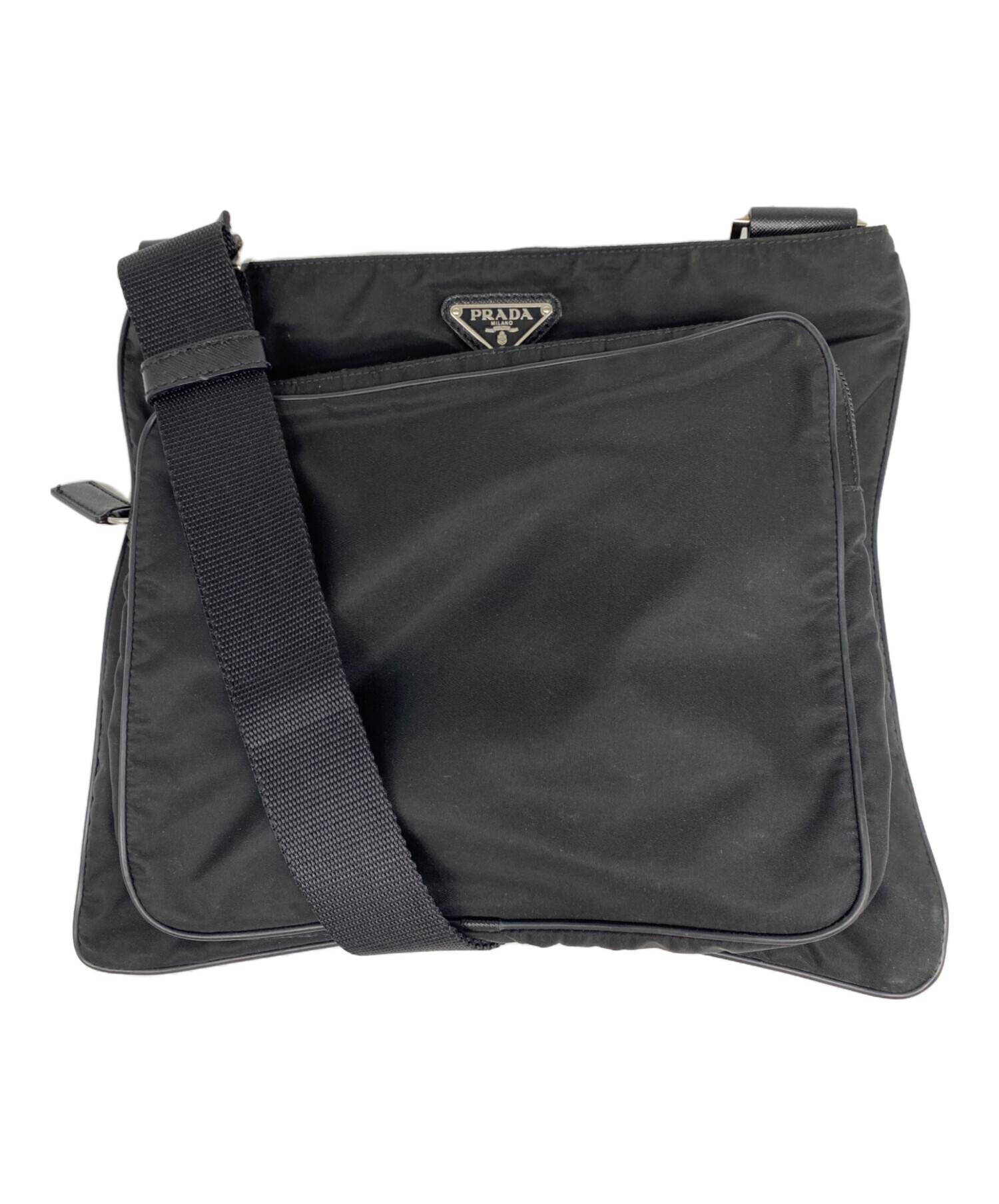 中古・古着通販】PRADA (プラダ) ナイロンショルダーバッグ ブラック