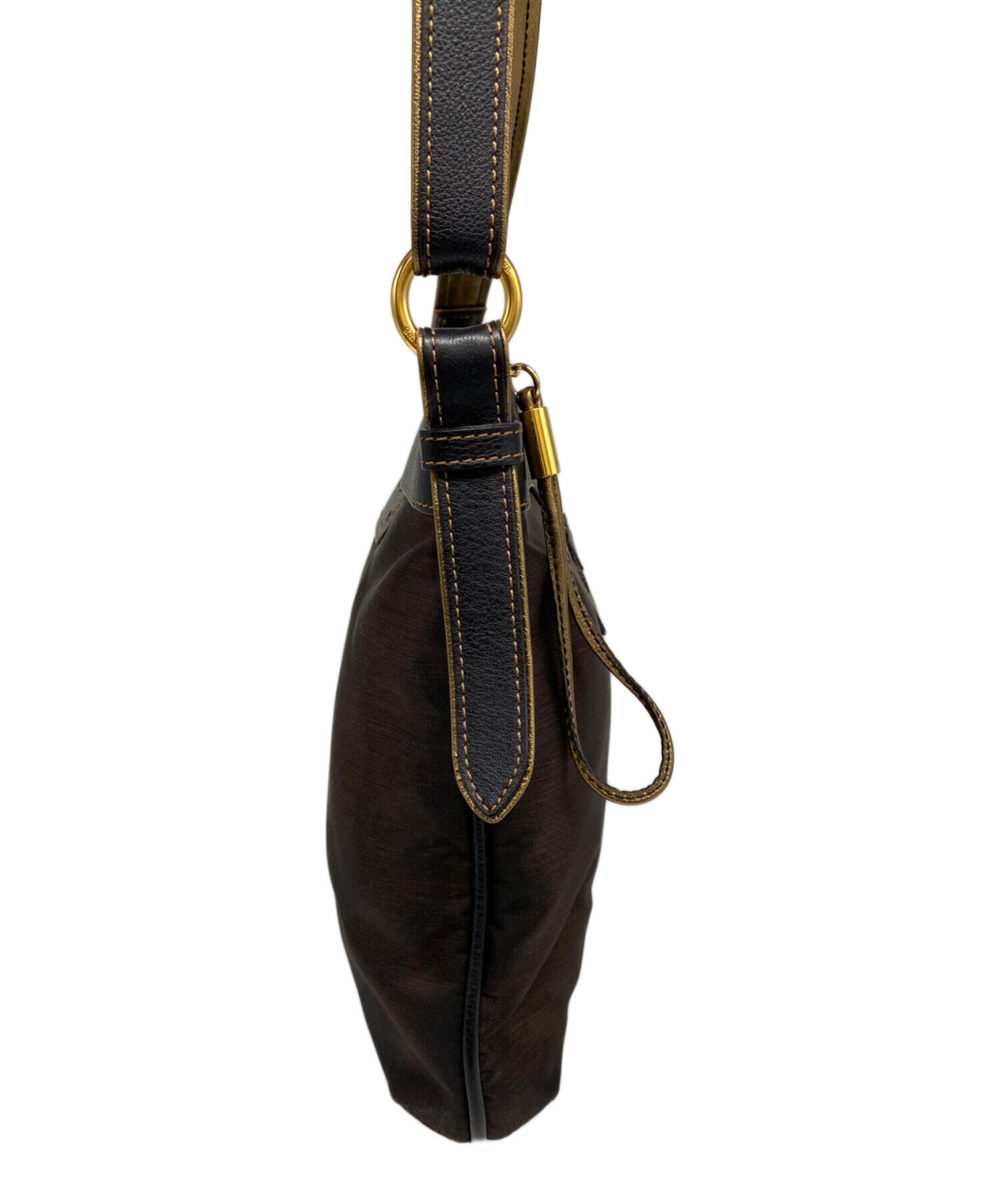 中古・古着通販】LOEWE (ロエベ) ショルダーバッグ ブラウン×ブラック 