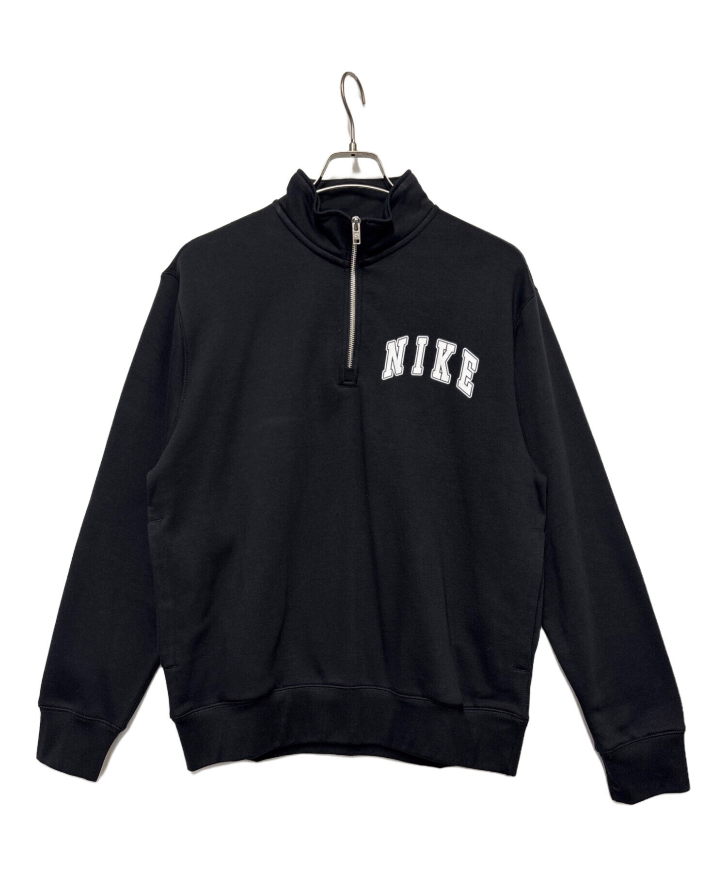 中古・古着通販】NIKE (ナイキ) ハーフジップスウェット ブラック