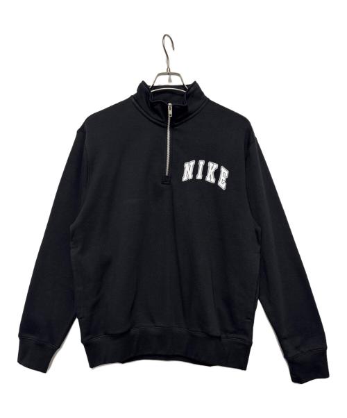 中古・古着通販】NIKE (ナイキ) ハーフジップスウェット ブラック