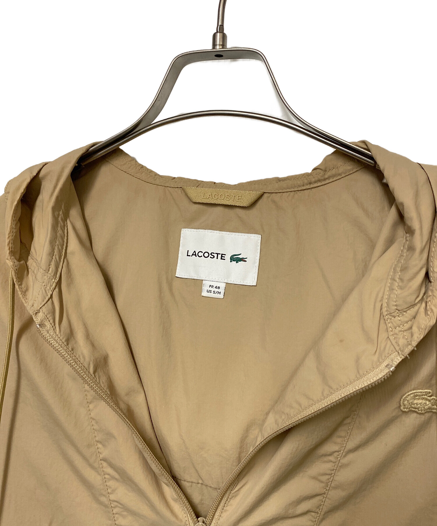 中古・古着通販】LACOSTE (ラコステ) アノラックパーカー ベージュ
