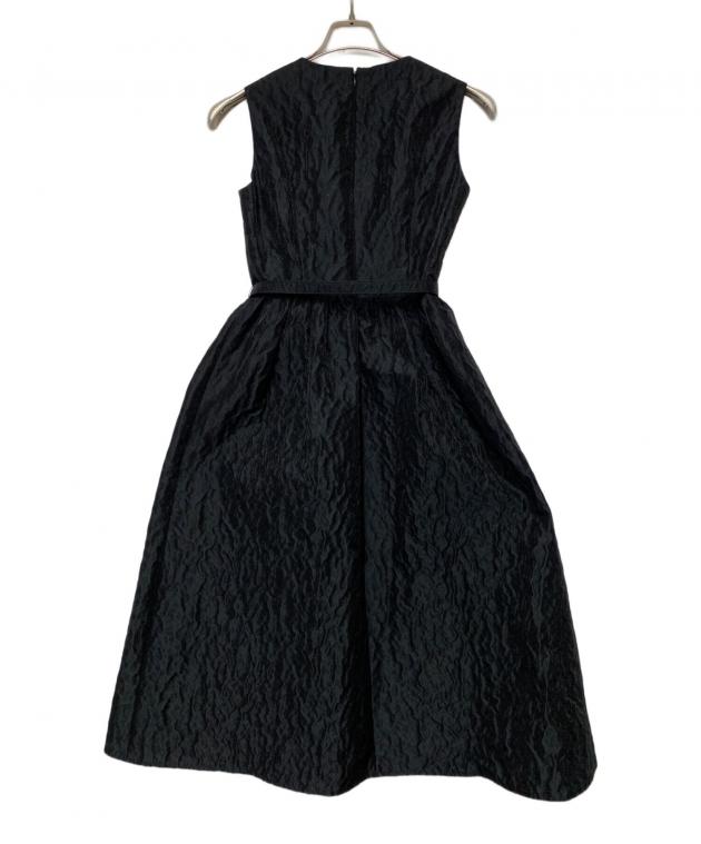 【ANAYI】ノースリーブワンピース(絹素材) 38 中古・古着通販】ANAYI (アナイ) ノースリーブワンピース ブラック