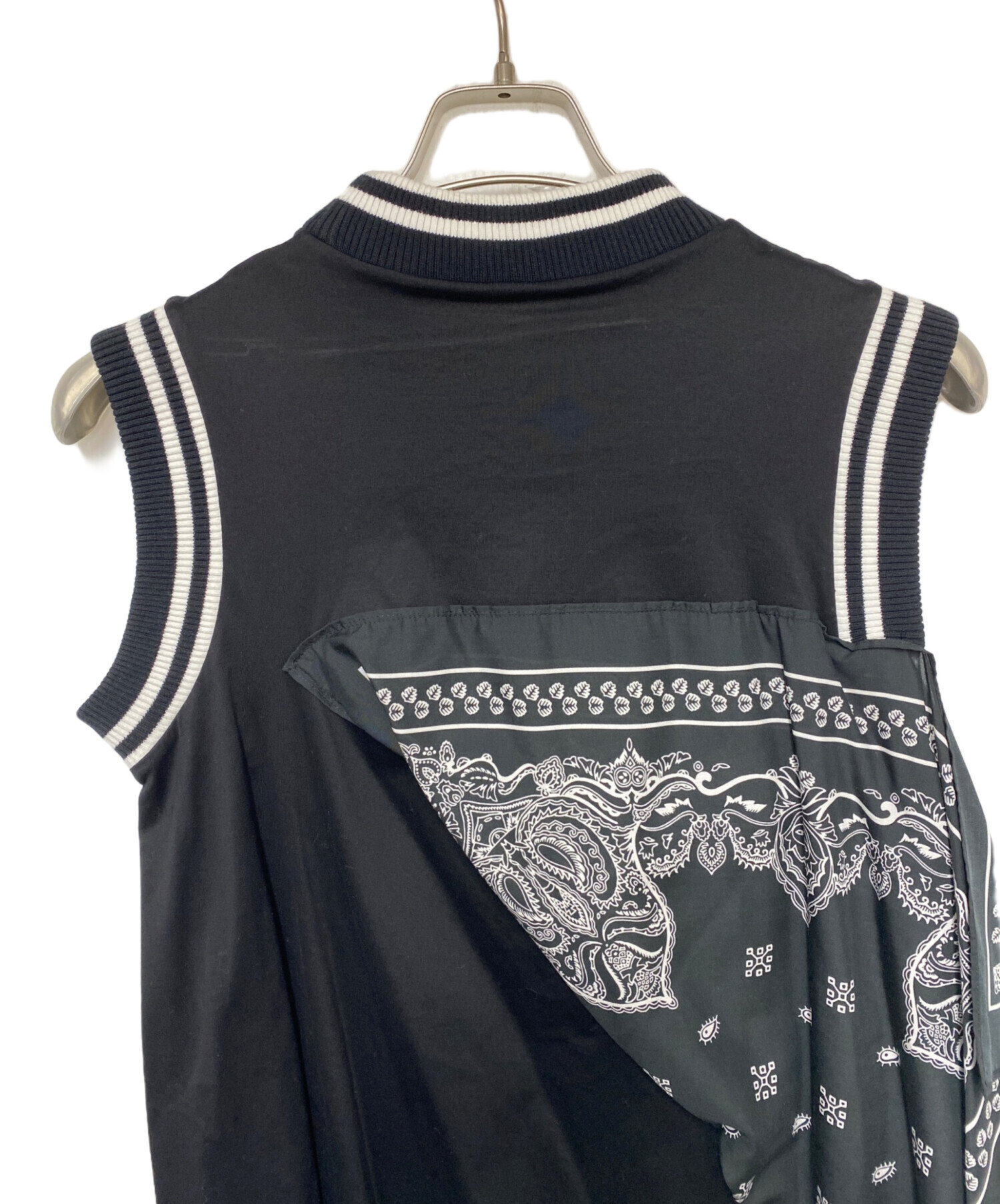 【美品】sacai バンダナ柄ノースリーブワンピース 中古・古着通販】sacai (サカイ) sacai バンダナ付きノースリーブ