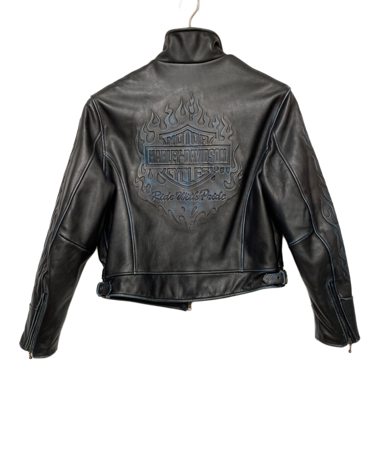 9.5万✨未使用 ハーレーダビッドソン ライダースジャケット 刺繍 ブラック L 中古・古着通販】HARLEY-DAVIDSON (ハーレーダビッドソン) ライダース