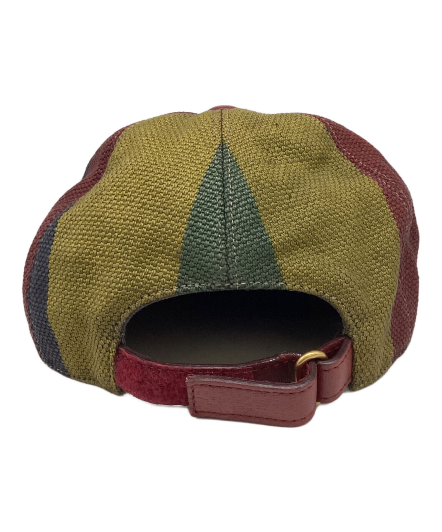 中古・古着通販】GUCCI (グッチ) キャップ グリーン×レッド×ネイビー 