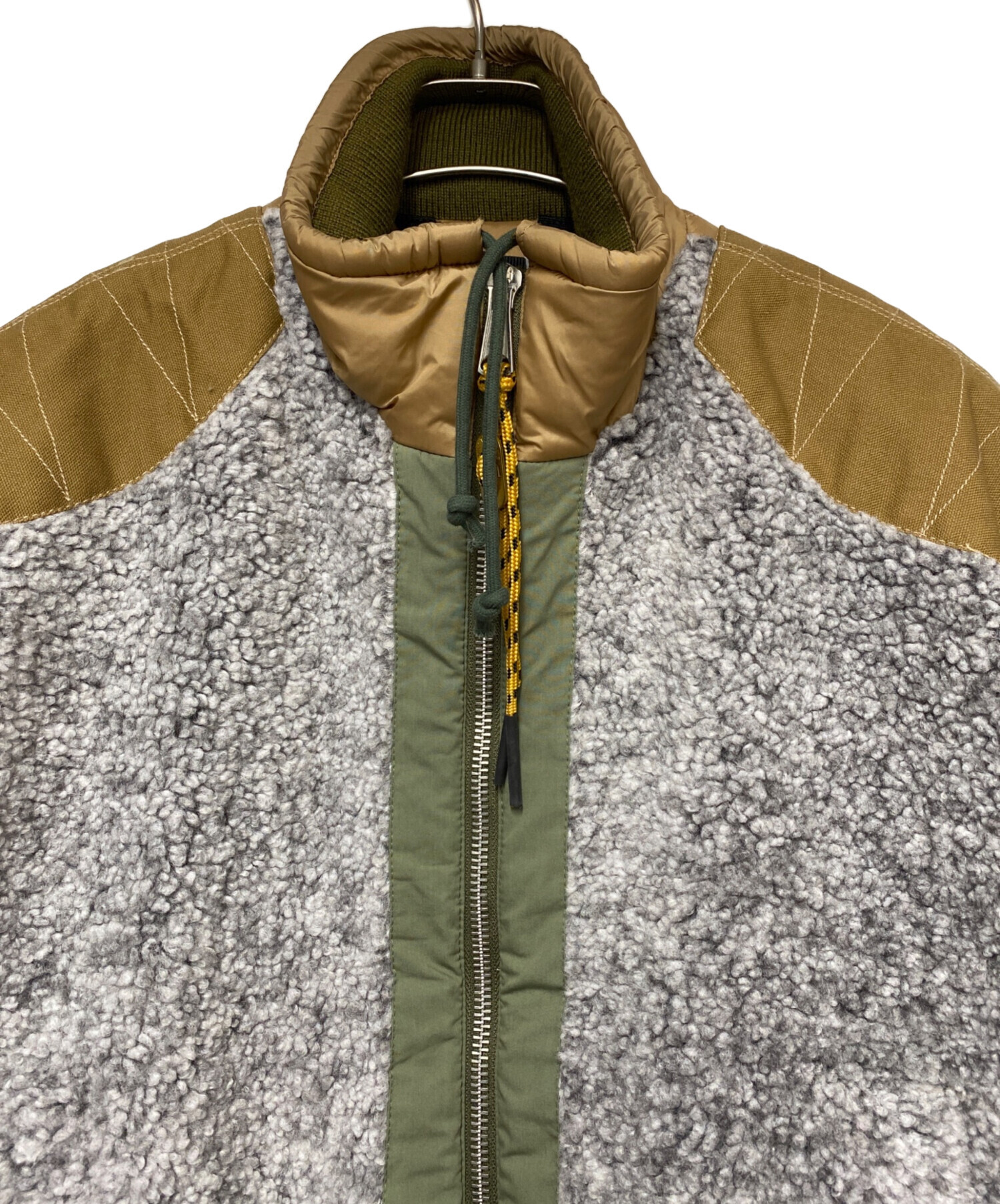 中古・古着通販】DIESEL (ディーゼル) 中綿ブルゾン オリーブ×ブラウン 