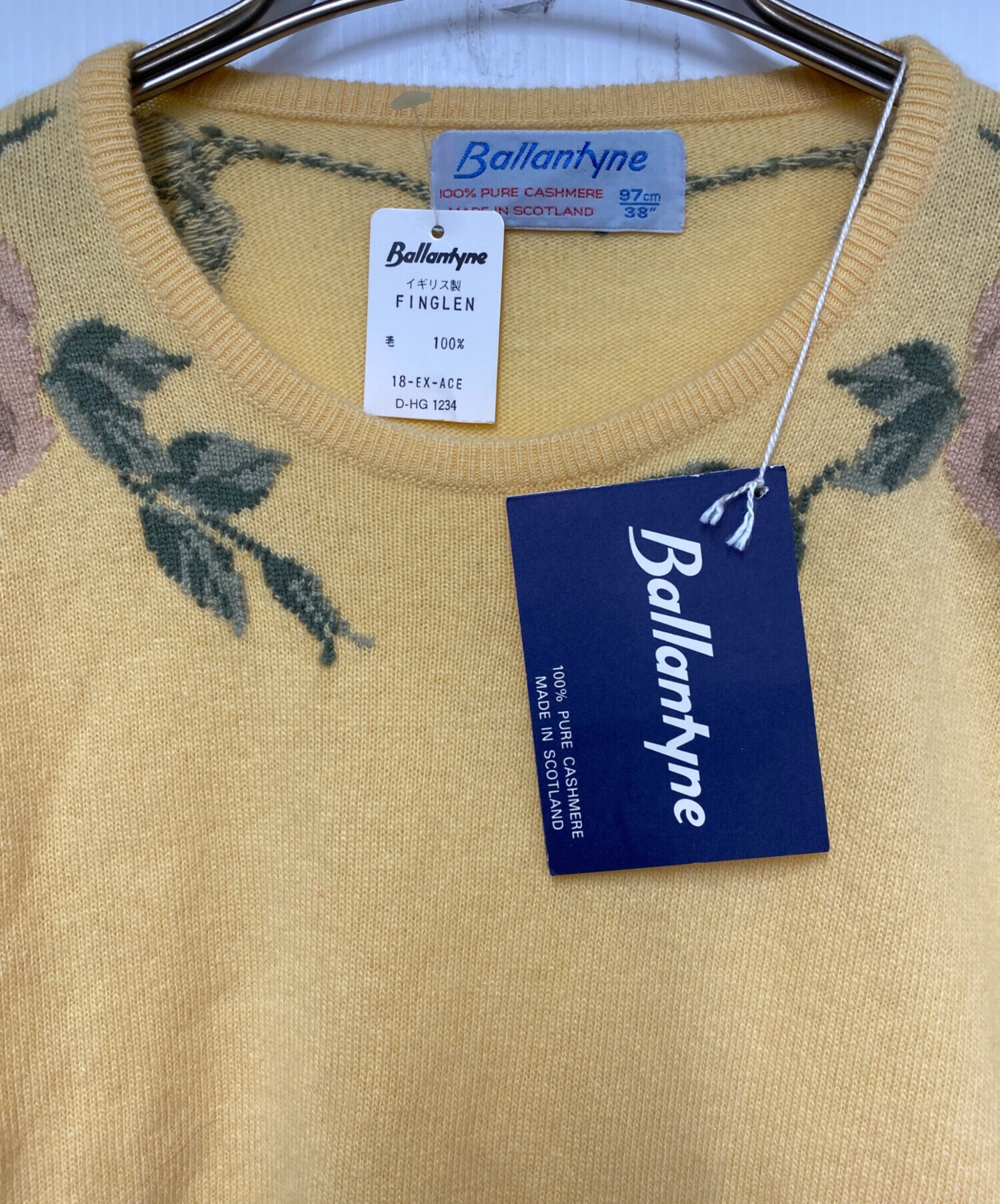 新品タグ付き BALLANTYNE バランタイン コットン テーラードジャケット 2ボタン サイドベンツ 背抜き イタリア製 サイズ48 中古バランタイン BALLANTYNE カシミヤコットン系 ストール ライト