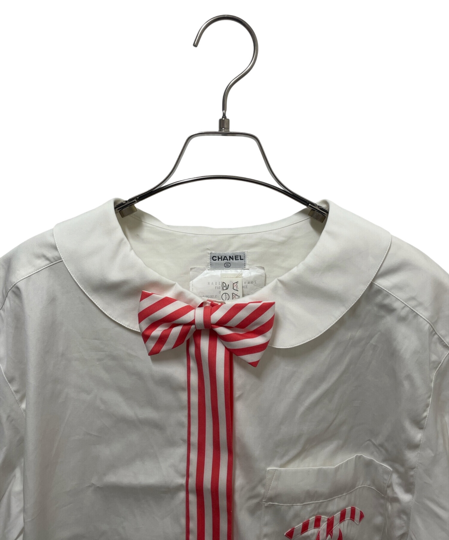 CHANEL シャネル シャツ ピンク ホワイト サイズ:36(S) | 24春夏 ストライプ柄 コットン 半袖 シャツ / ブラウス | レギュラーカラー ラインストーン ココマーク | トップス イタリア製【レディース】【中古】 楽天市場】CHANEL シャネル シャツ ピンク ホワイト サイズ:36(S) | 24