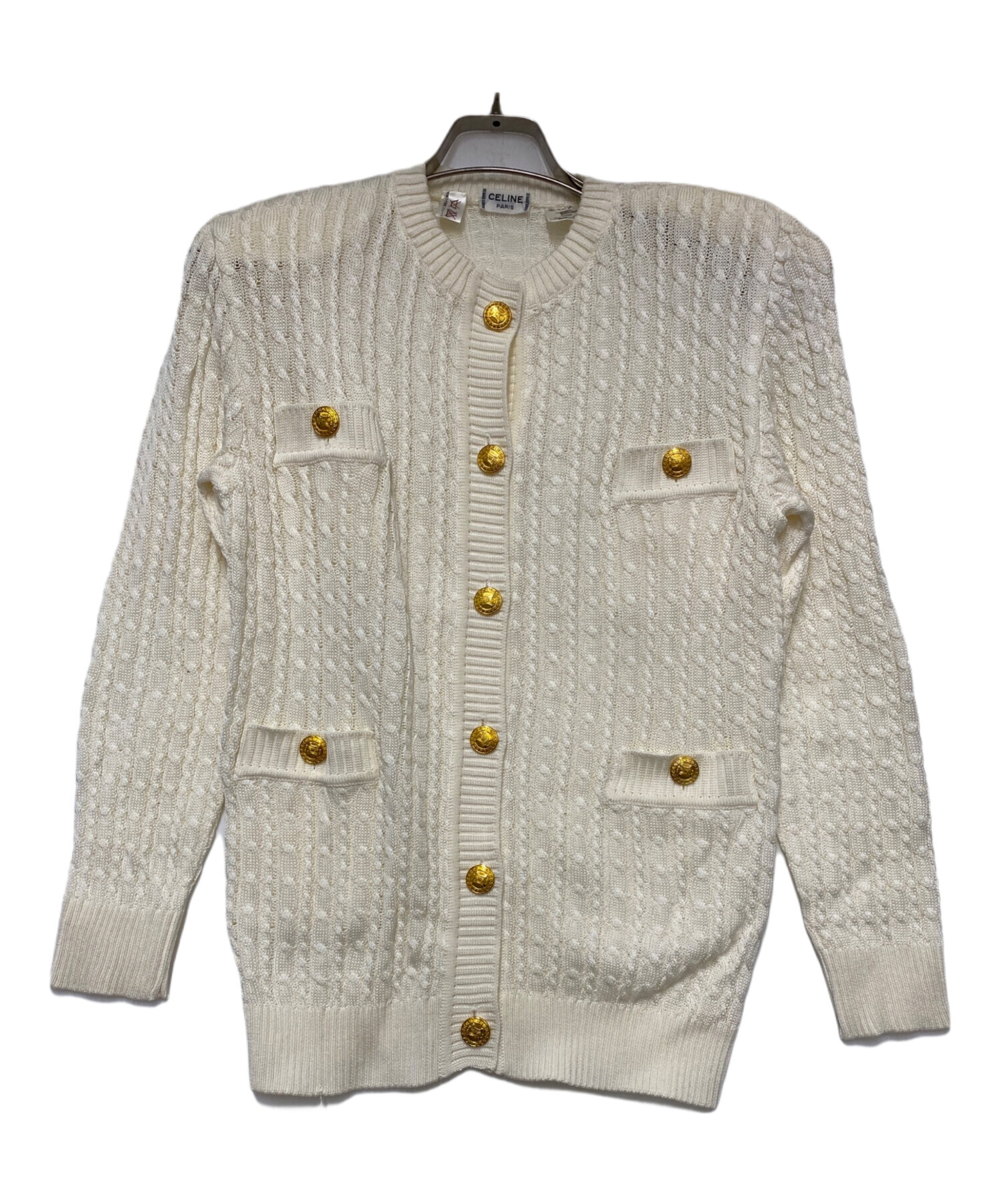 CELINE ホワイトカーディガン