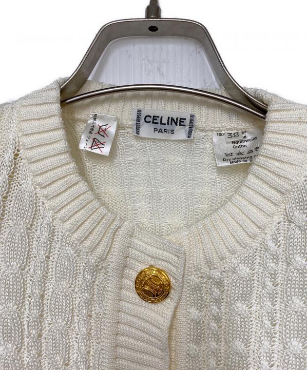 中古・古着通販】CELINE (セリーヌ) カーディガン ホワイト サイズ:38  