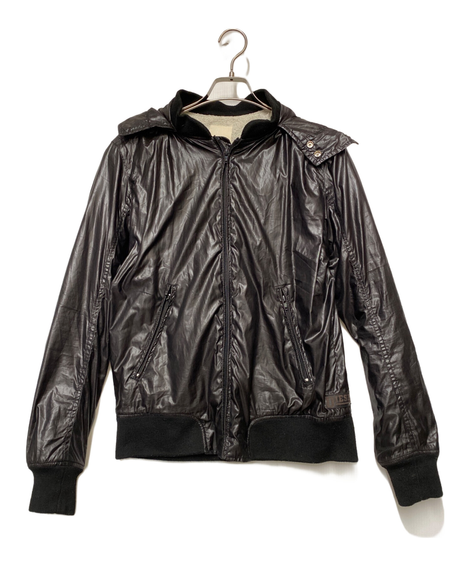 中古・古着通販】DIESEL (ディーゼル) DIESEL ジップパーカー ブラック 