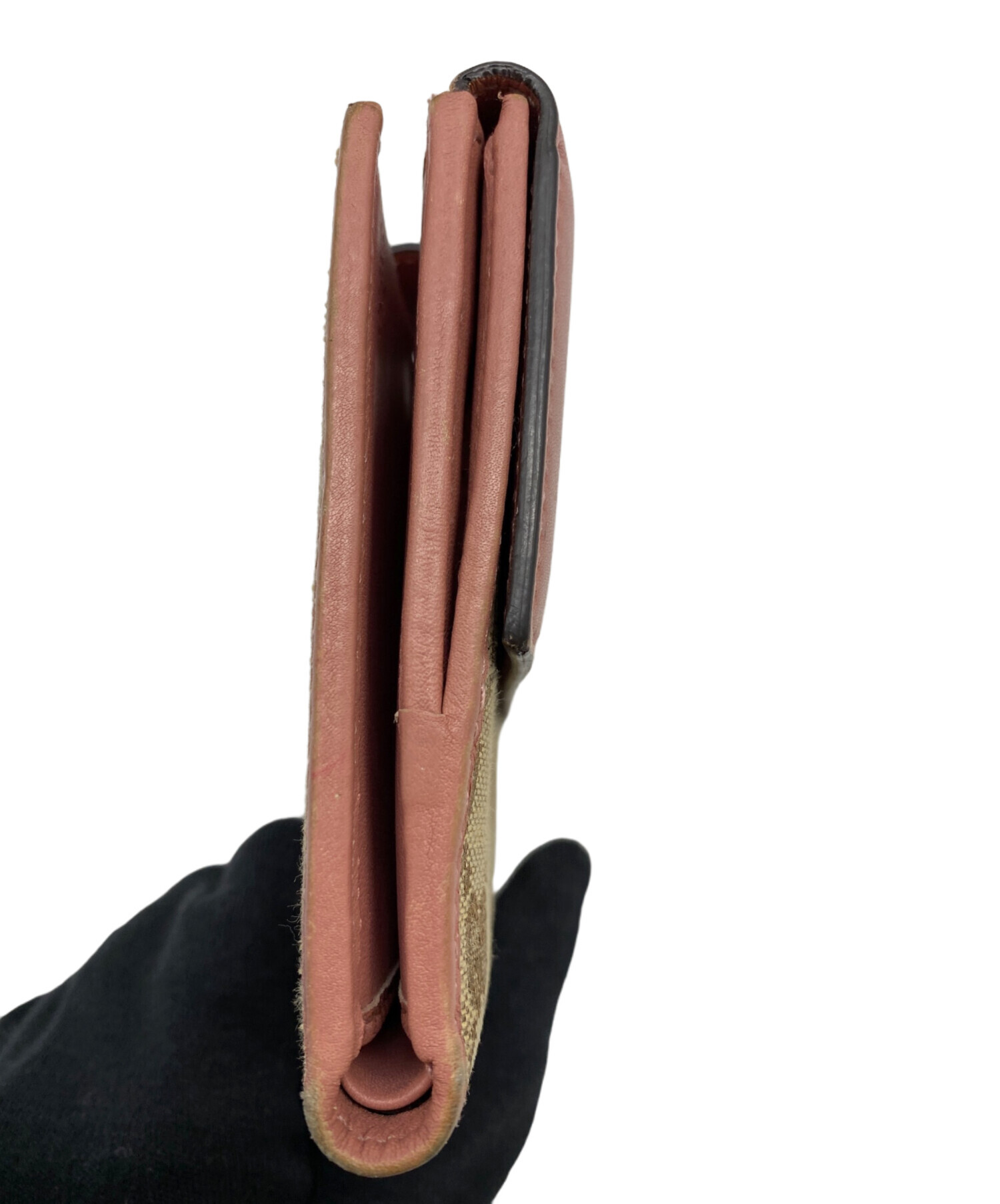 中古・古着通販】GUCCI (グッチ) 2つ折り財布 ピンクベージュ
