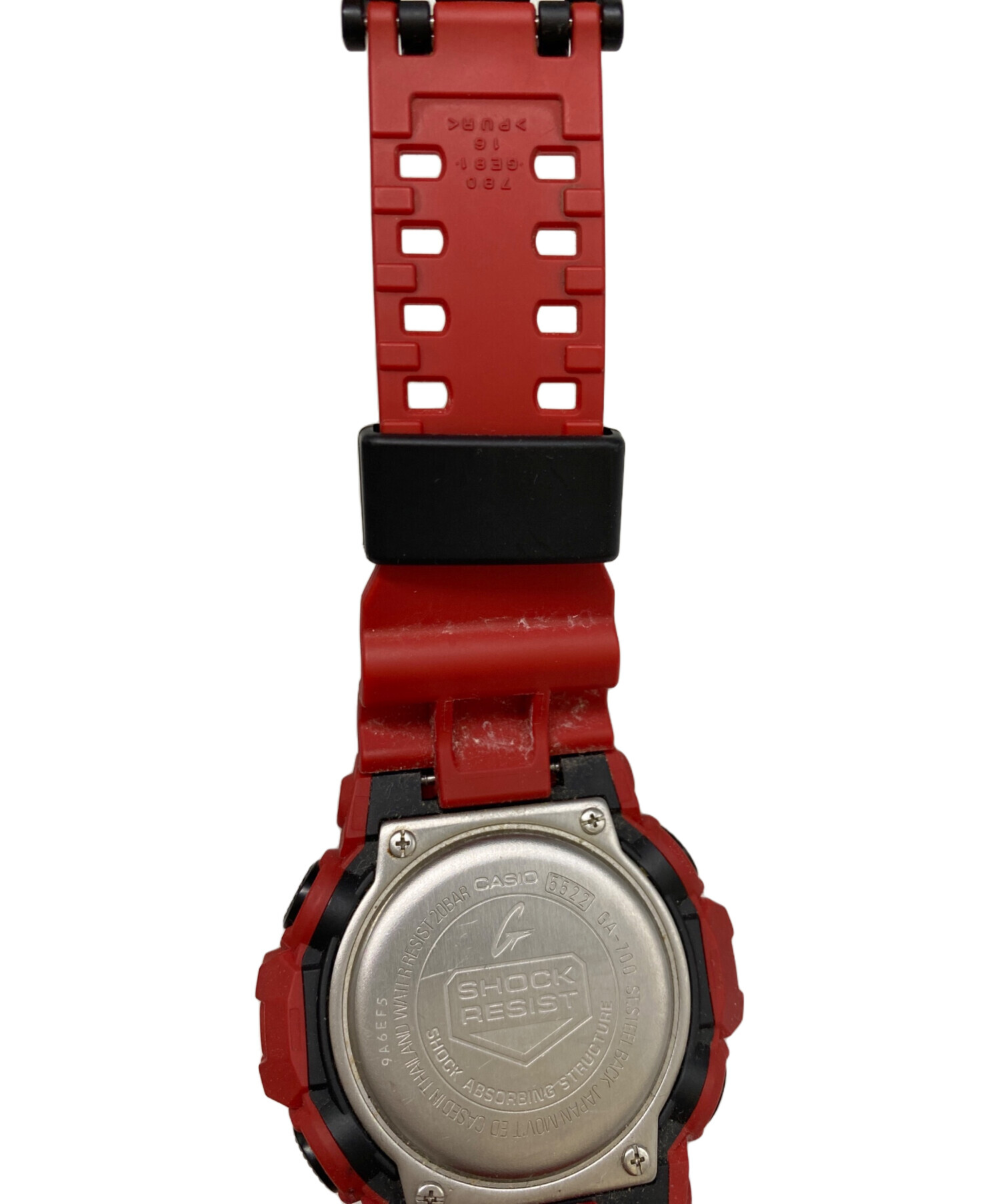 中古・古着通販】CASIO (カシオ) デジタルウォッチ レッド×ブラック 