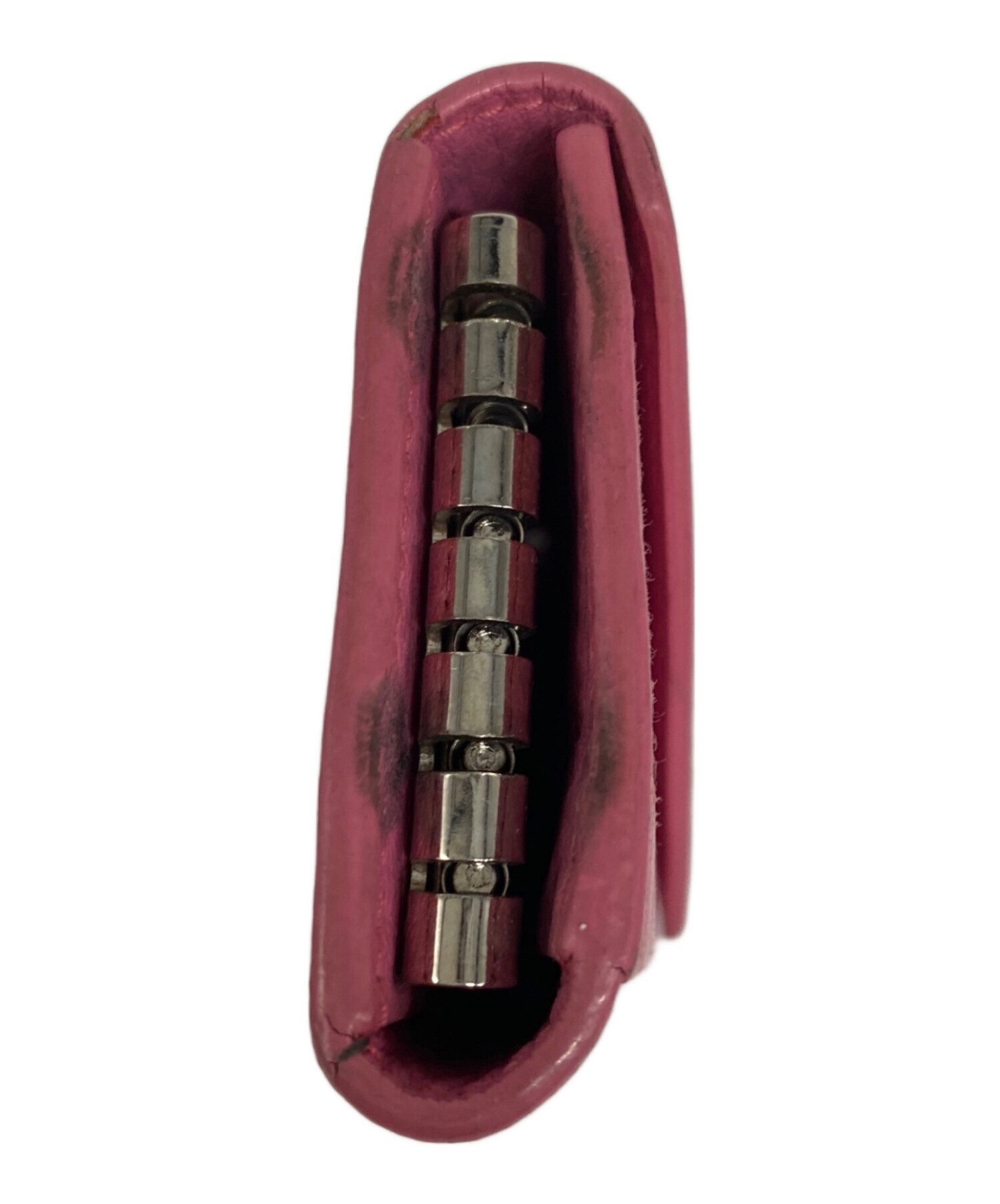 BALENCIAGA バレンシアガ　6連キーケース　レザー　ピンク　キーリング付 中古・古着通販】BALENCIAGA (バレンシアガ) 6連キーケース ピンク