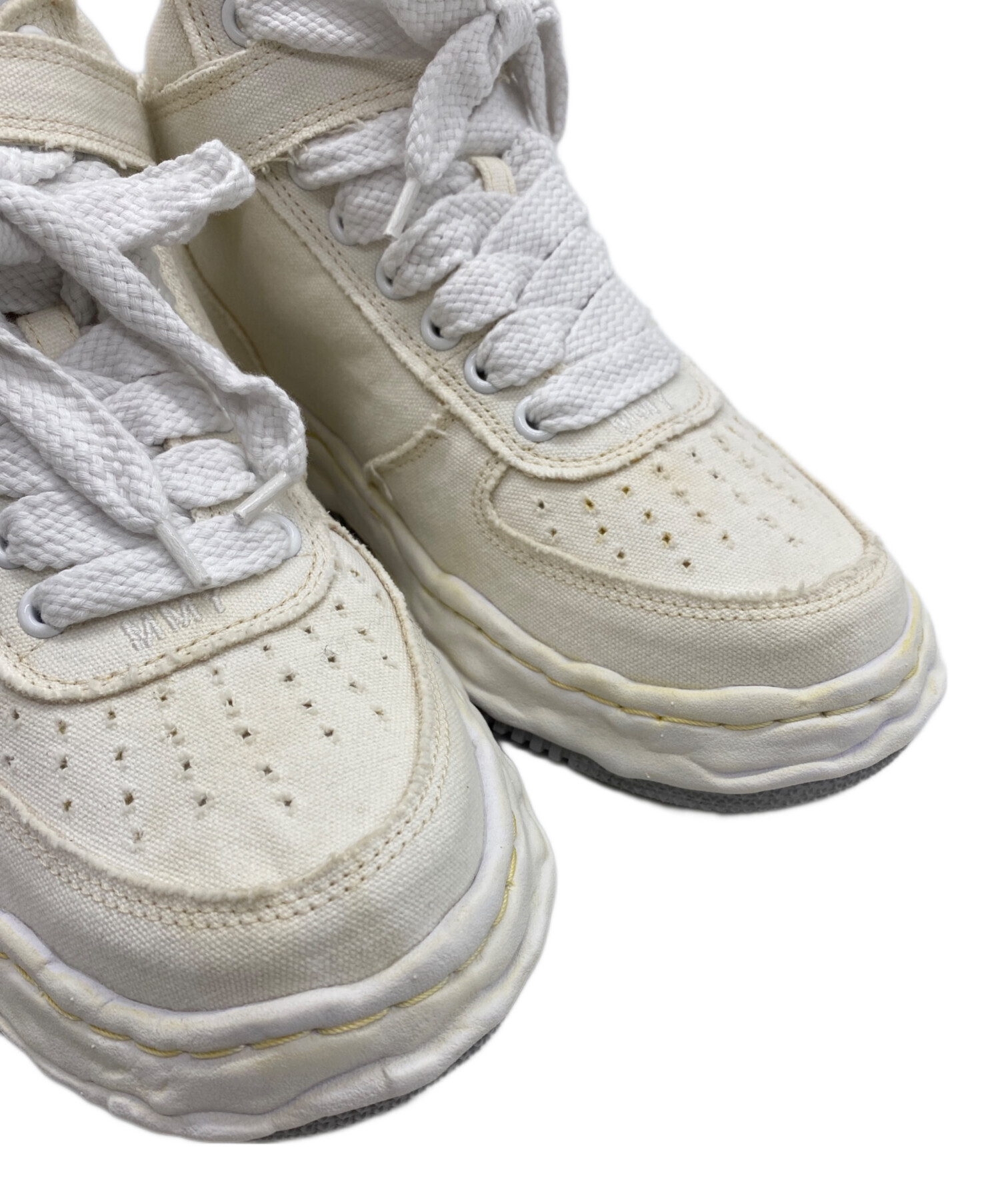 ミハラヤスヒロ　スニーカー　ダメージ加工　43 ハイカット　ホワイト 中古・古着通販】MIHARA YASUHIRO (ミハラヤスヒロ) ハイカット