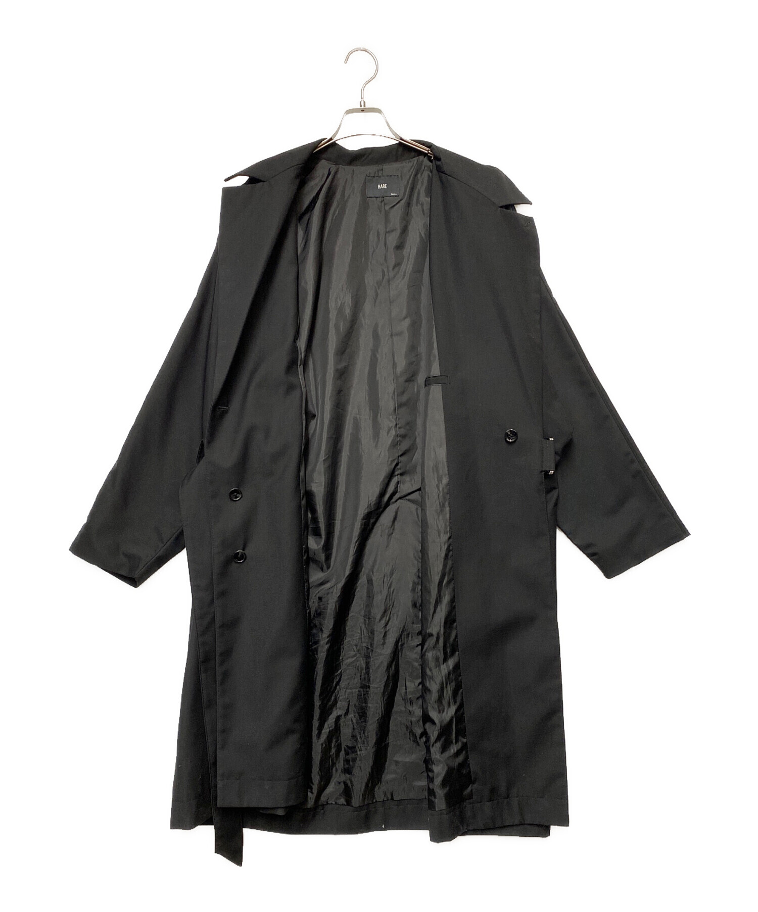 中古・古着通販】HARE (ハレ) ドルマンスリーブコート ブラック サイズ