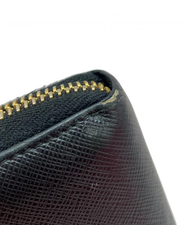 中古・古着通販】PRADA (プラダ) ラウンドファスナー長財布 ブラック