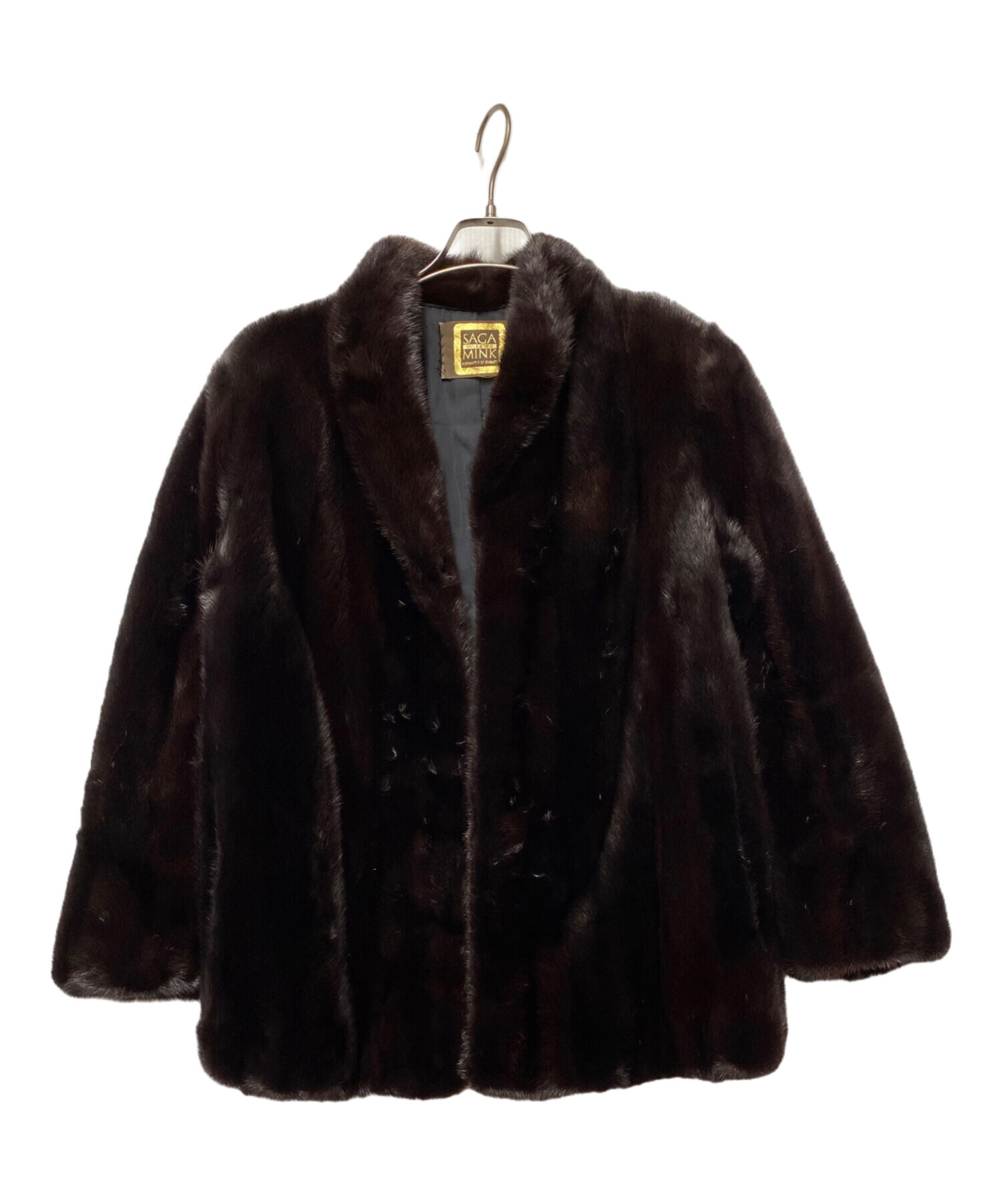 SAGA MINK ブラックファーコート SAGA MINK 黒 ミンクファーコート サガミンク ミンクファー 毛皮コート