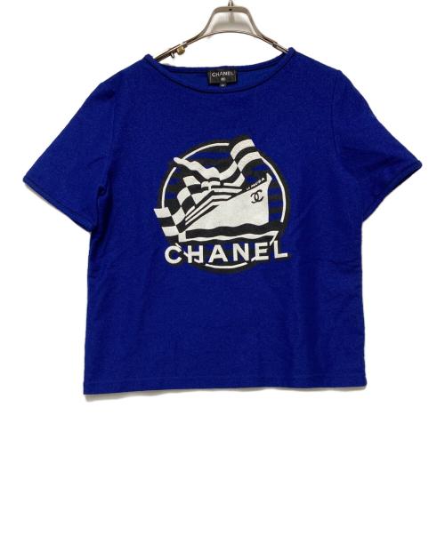 中古・古着通販】CHANEL (シャネル) 半袖シャツ ブルー サイズ:40