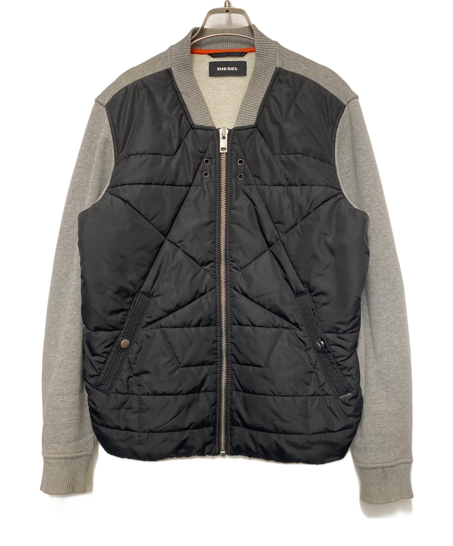中古・古着通販】DIESEL (ディーゼル) ブルゾン グレー×ブラック 