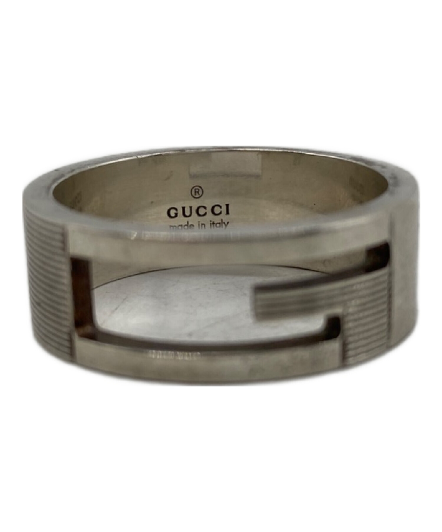中古・古着通販】GUCCI (グッチ) ブランデッドGリング シルバー サイズ 