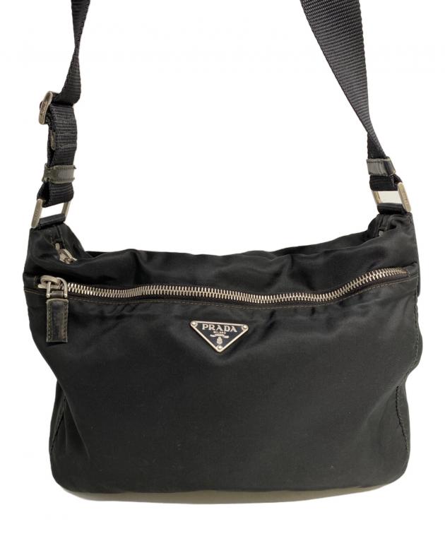 PRADA ブラック ショルダーバッグ ジャンク プラダ 中古・古着通販】PRADA (プラダ) ショルダーバッグ ブラック｜ブランド