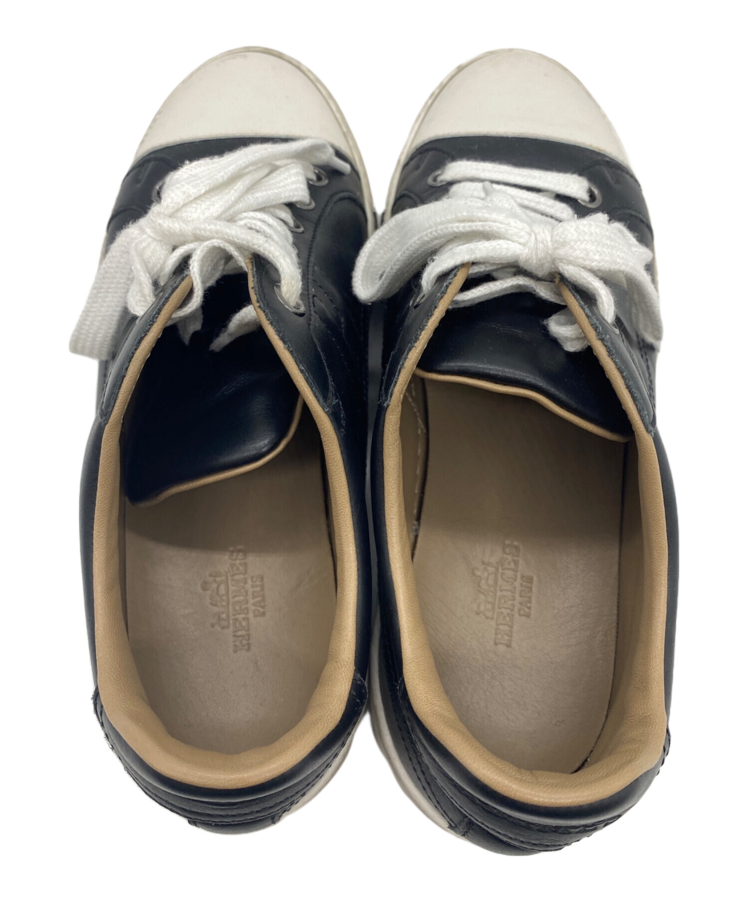 中古・古着通販】HERMES (エルメス) スニーカー ブラック×ホワイト