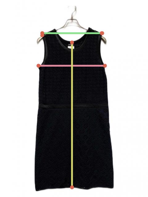 中古・古着通販】CHANEL (シャネル) ノースリーブワンピース ブラック