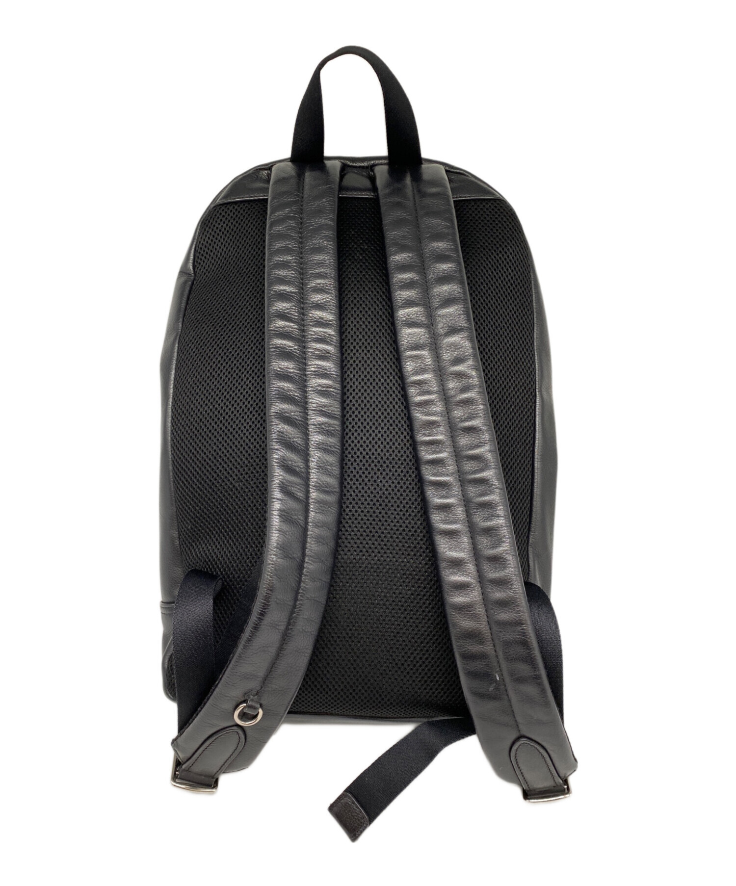 COACH ブラックレザー リュック 中古・古着通販】COACH (コーチ) レザーリュック ブラック｜ブランド