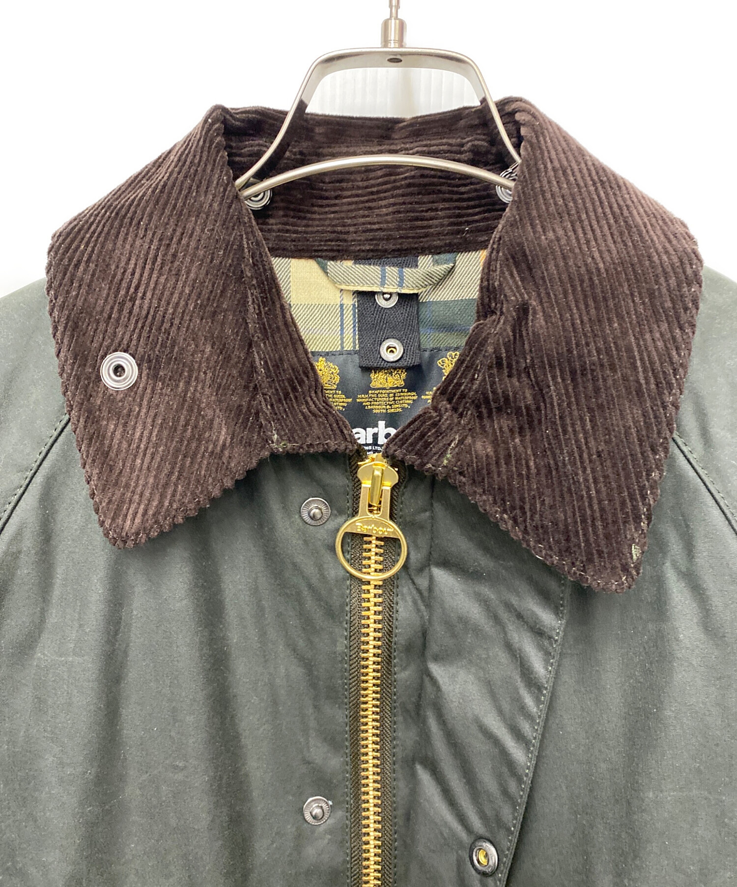 Barbour オリーブグリーン ジャケット サイズ36 中古・古着通販】Barbour (バブアー) オイルドジャケット グリーン