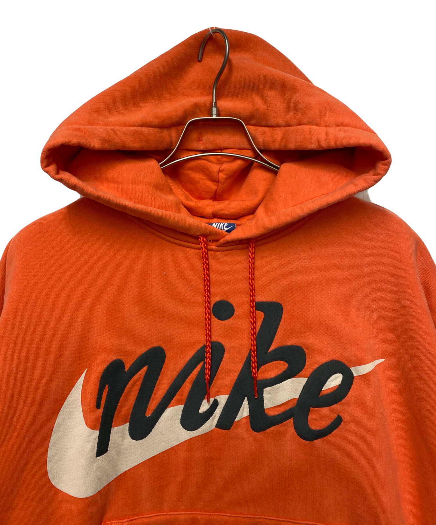 中古・古着通販】NIKE (ナイキ) プルオーバーパーカー オレンジ サイズ