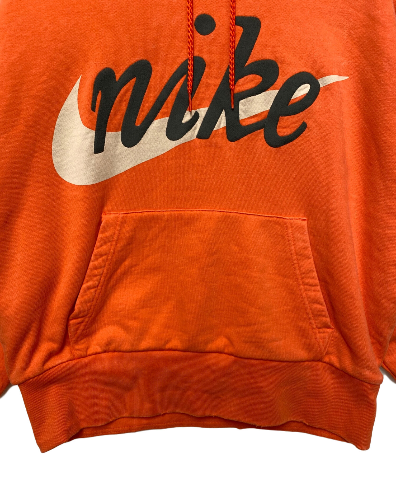 中古・古着通販】NIKE (ナイキ) プルオーバーパーカー オレンジ サイズ