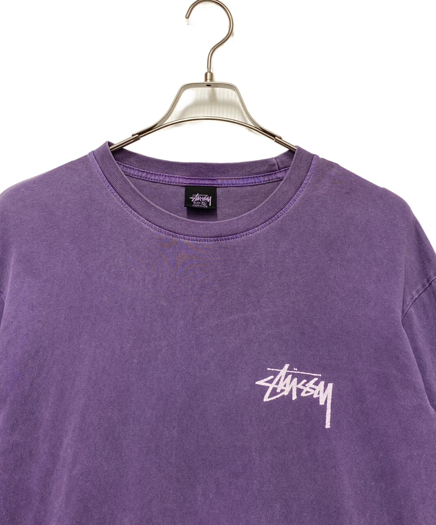 Stone  パープル長袖カットソー 中古・古着通販】stussy (ステューシー) 長袖カットソー パープル