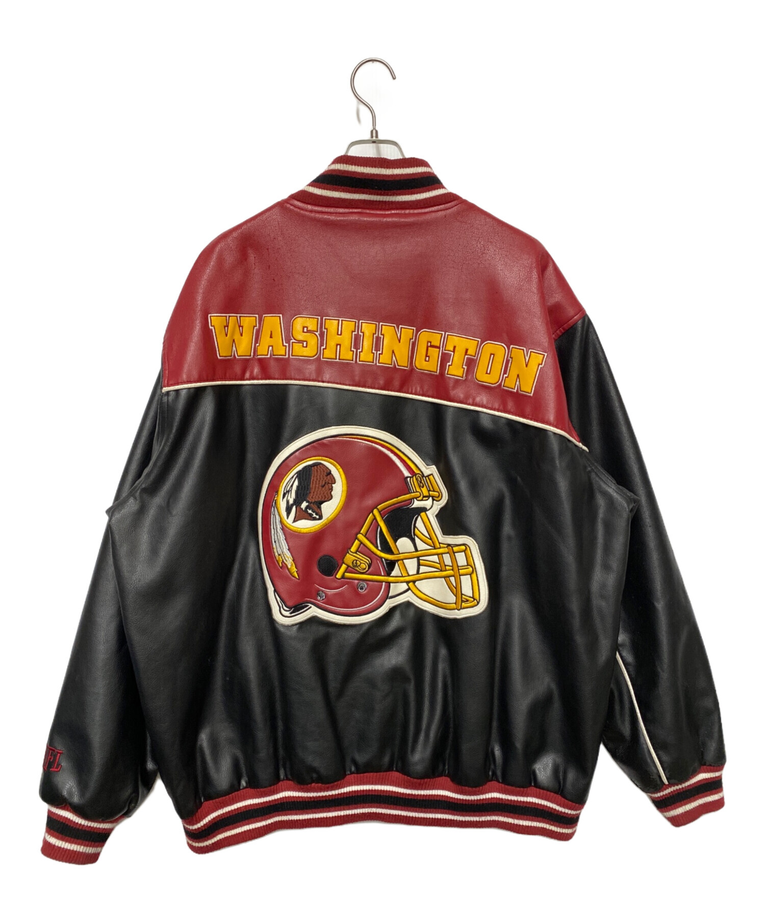 中古・古着通販】NFL (エヌエフエル) レザージャケット ブラック