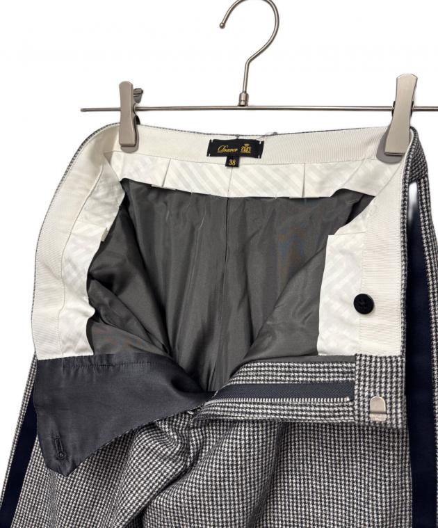 ドゥロワー Drawerカジュアルパンツ グレー スリムフィット 中古・古着通販】Drawer (ドゥロワー) Drawer ラインパンツ グレー