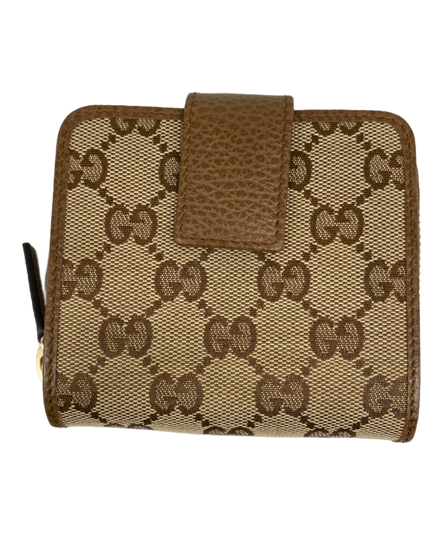 中古・古着通販】GUCCI (グッチ) 2つ折り財布 ブラウン｜ブランド