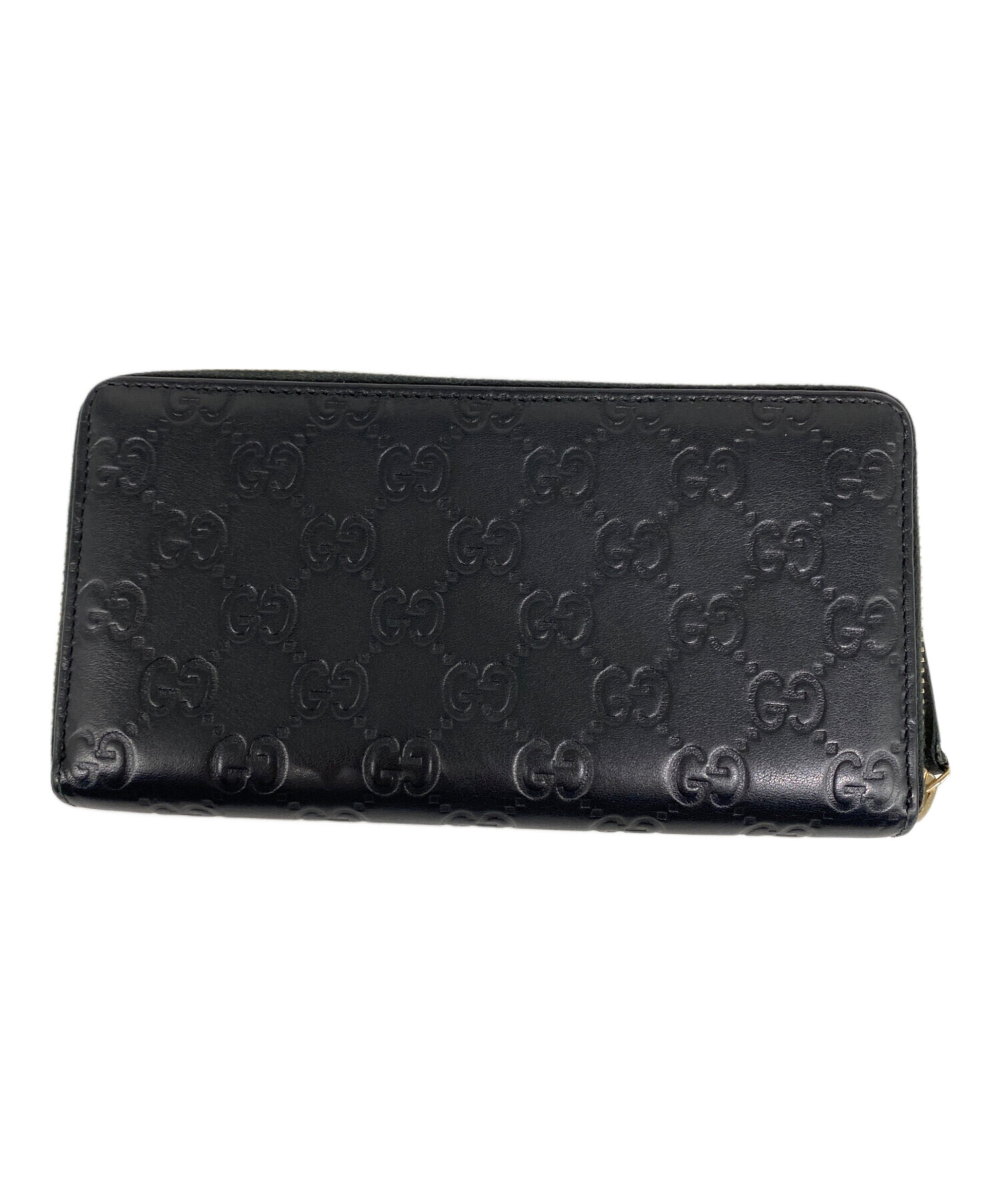 GUCCI グッチ  長財布 レザー ブラック 【中古】 メンズ 中古・古着通販】GUCCI (グッチ) 長財布 ブラック｜ブランド・古着通販