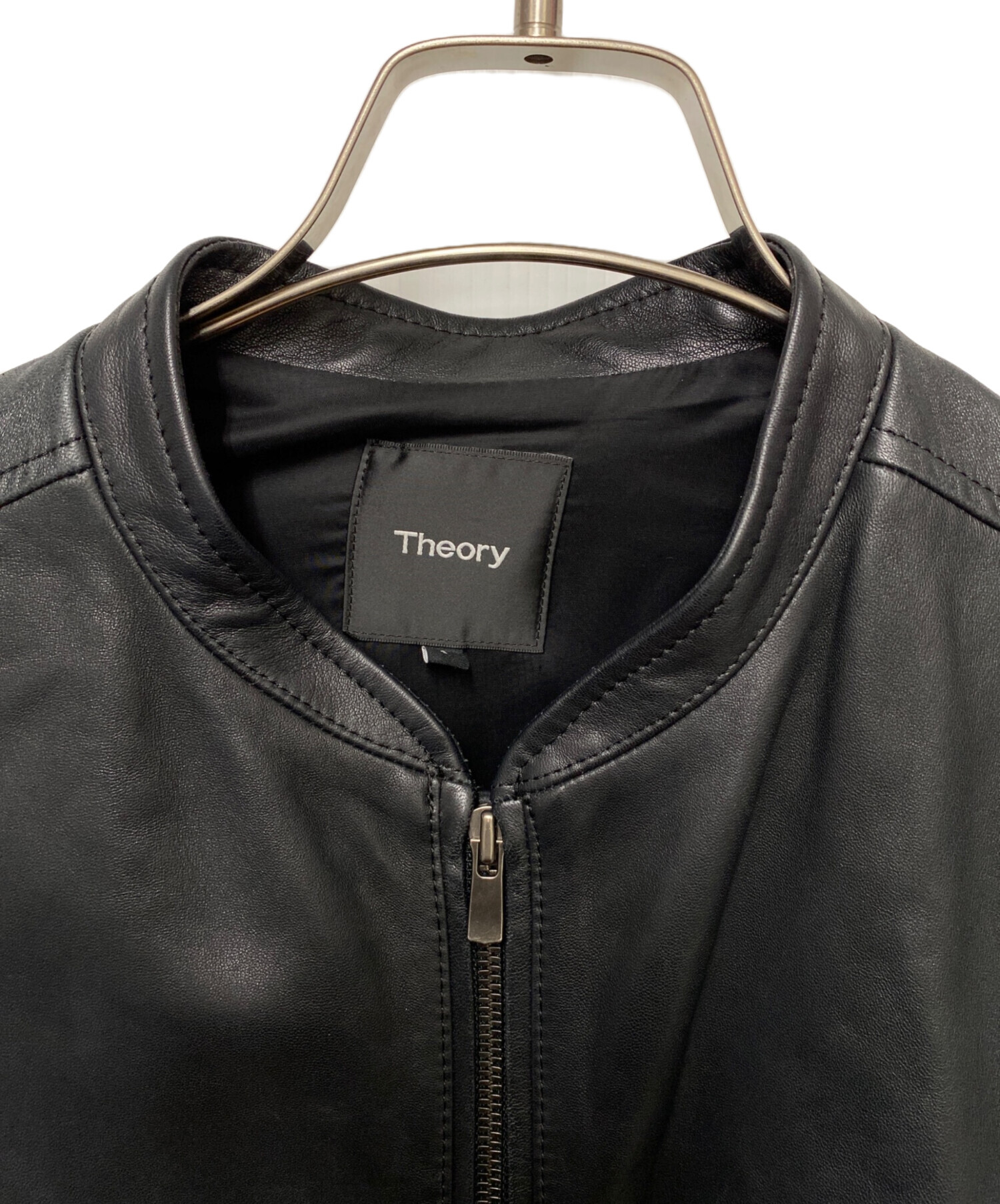 未使用級 定価14万 Theory セオリー ラムレザージャケット ブラック 中古・古着通販】theory (セオリー) レザージャケット ブラック サイズ