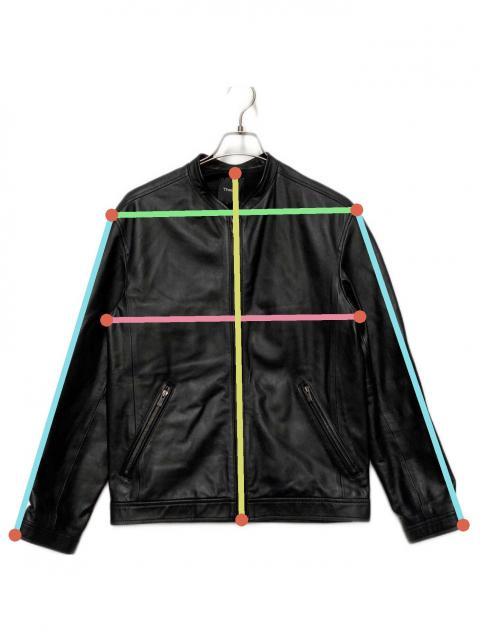 中古・古着通販】theory (セオリー) レザージャケット ブラック サイズ