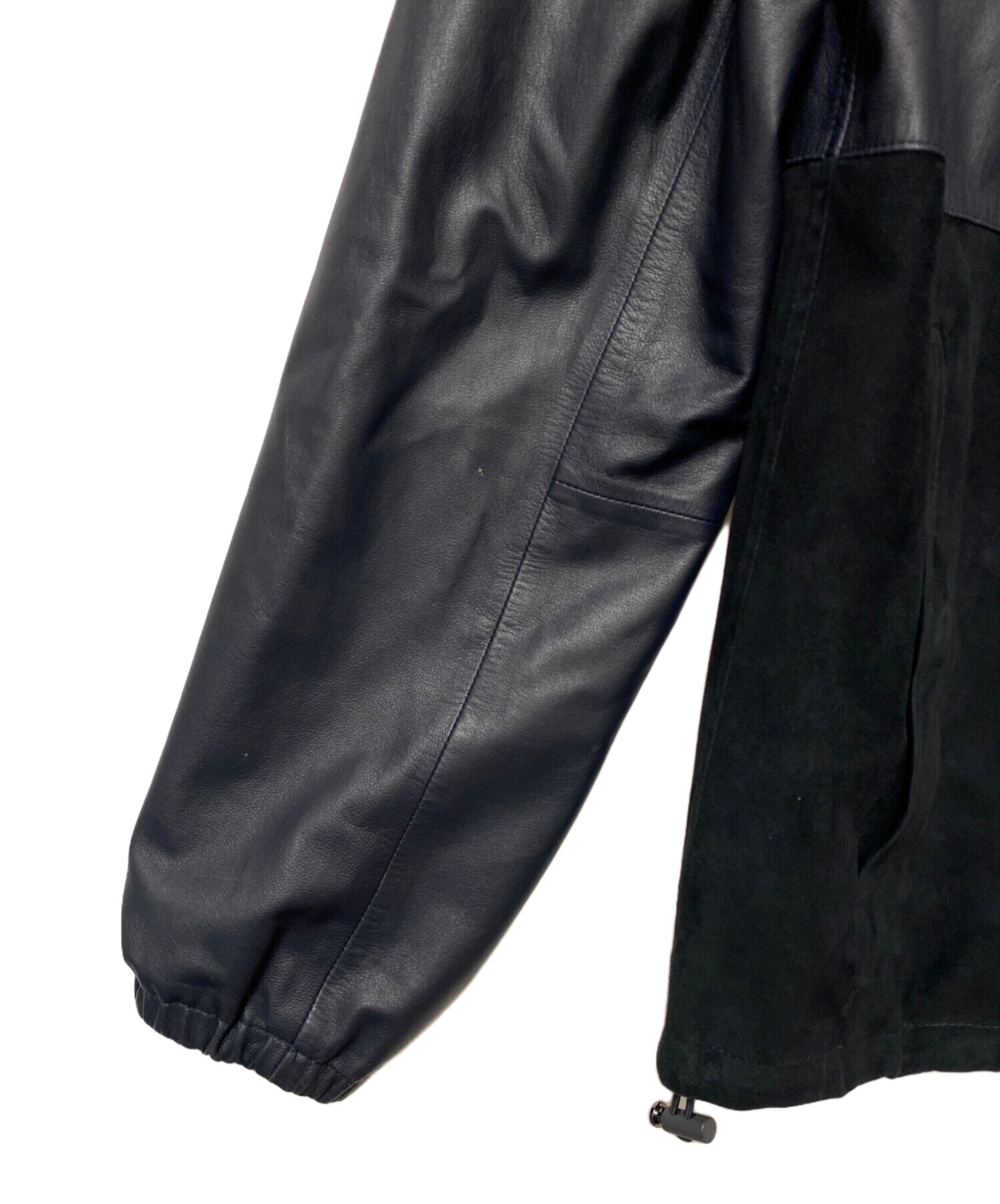 中古・古着通販】theory (セオリー) レザージャケット ネイビー サイズ