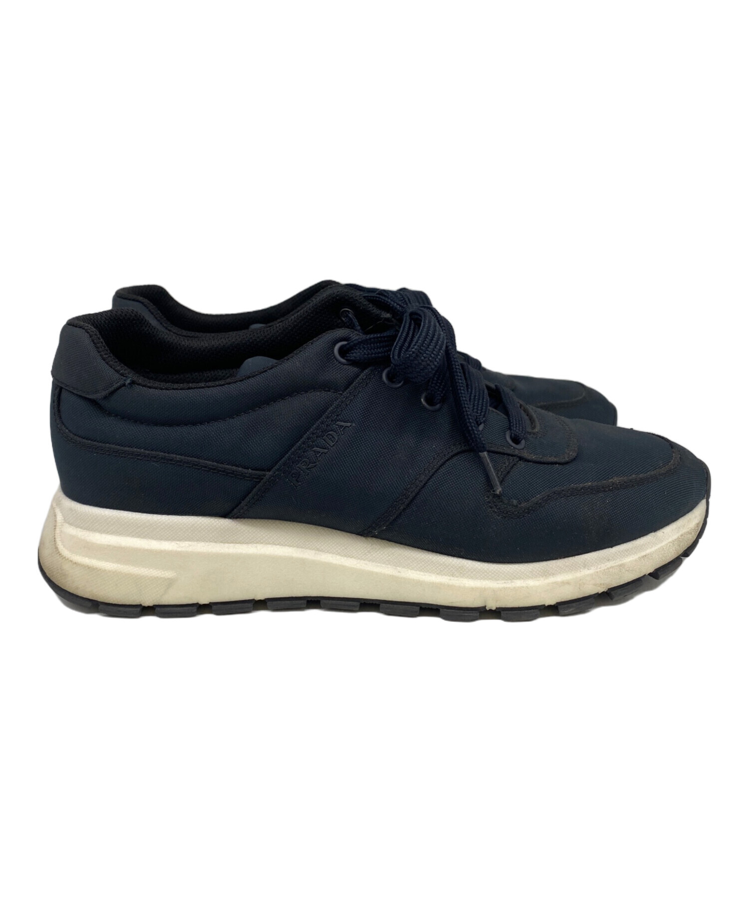 プラダ✖️ ブラックスニーカー　22.5センチ！　美品です‼️ 中古・古着通販】PRADA (プラダ) スニーカー ブラック サイズ:7
