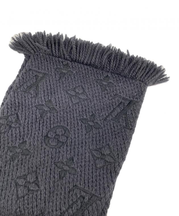 ルイヴィトン M72431 エシャルプロゴマニア マフラー ブラック ウール ルイヴィトン エシャルプ ロゴマニア マフラー ウール シルク M72431