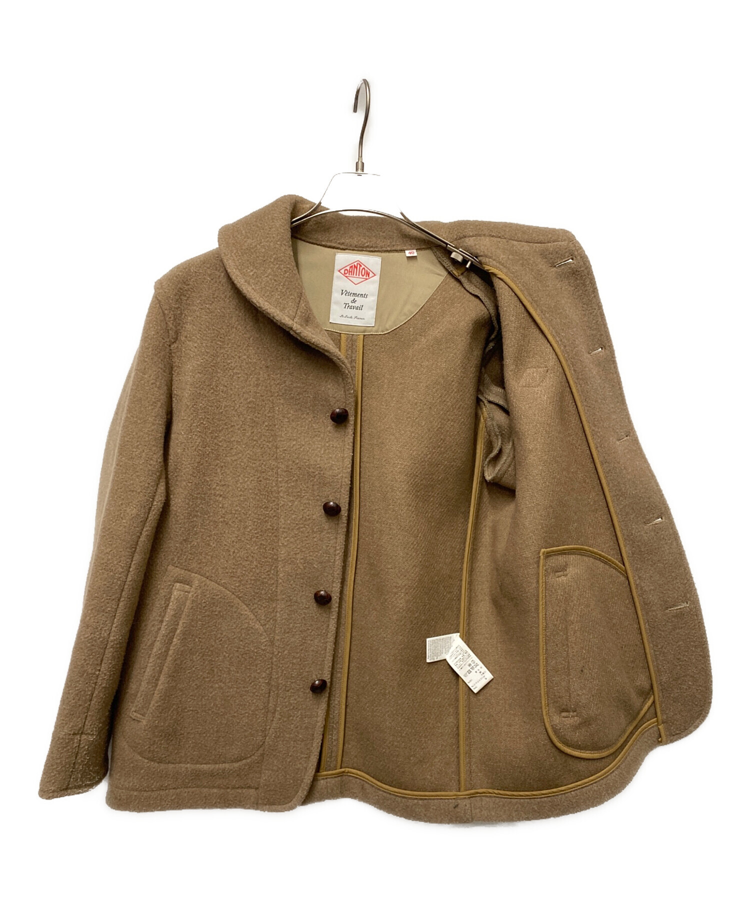 中古・古着通販】DANTON (ダントン) ウールモッサジャケット ブラウン