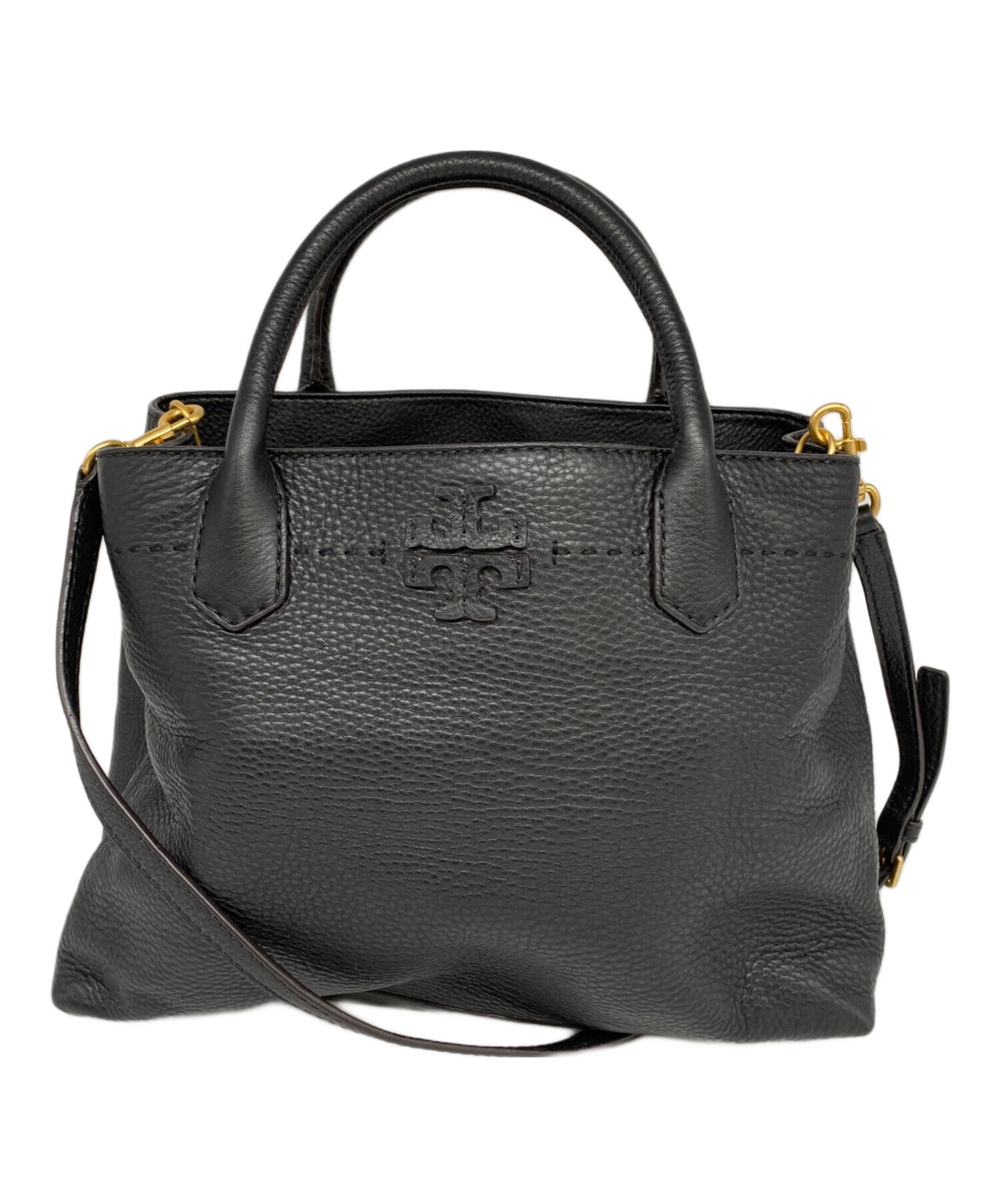 中古・古着通販】TORY BURCH (トリーバーチ) ハンドバッグ ブラック 