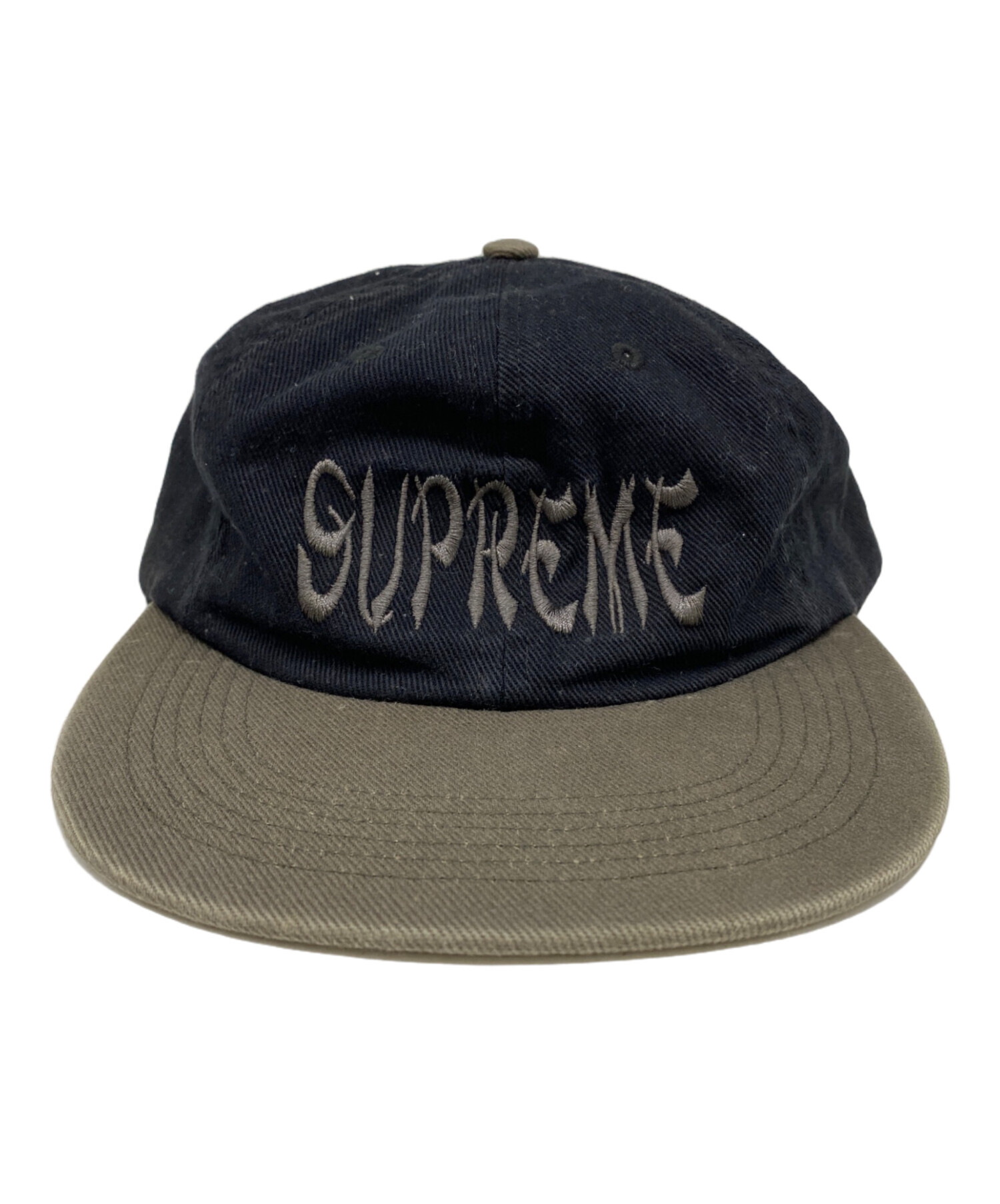 中古・古着通販】SUPREME (シュプリーム) キャップ ブラック×カーキ